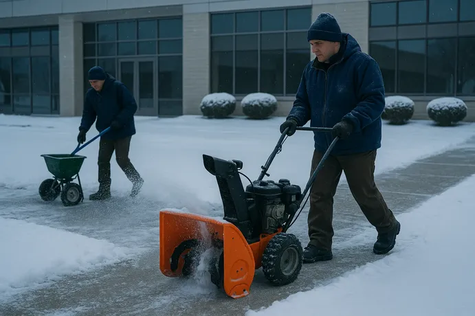 Professional snow and ice removal services