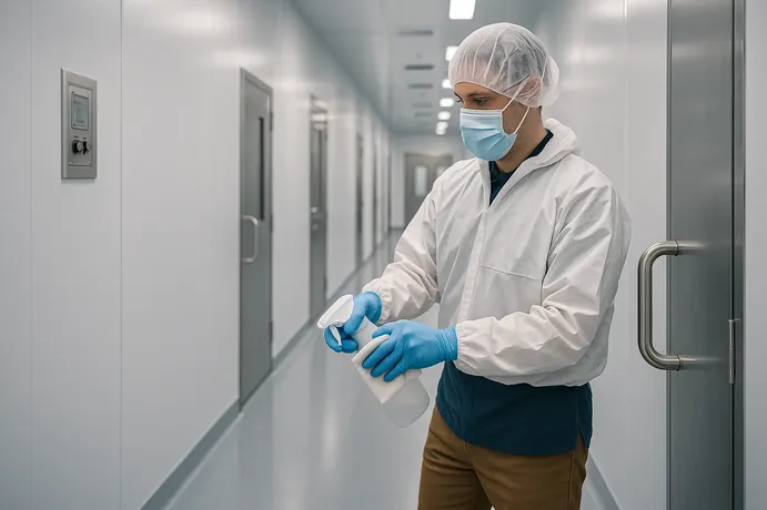 Biopharmaceutical facility cleaning