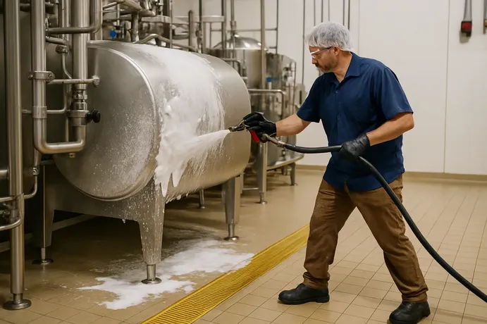 Manufacturing facility cleaning